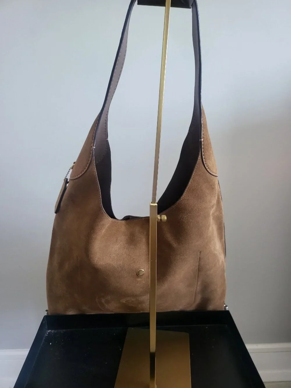 The Ever famous Coach Brooklyn Shoulder Bag 39 in warm brown suede!!!!